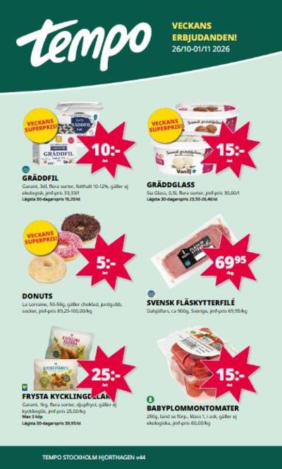 Tempo reklamblad i vecka 44 sida 1