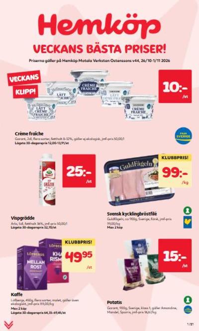 Östenssons reklamblad i vecka 44 sida 1