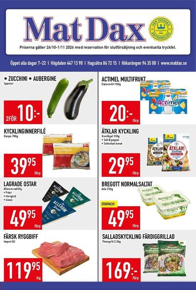 MatDax reklamblad i vecka 44 sida 1