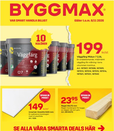 ByggMax reklamblad i vecka 44 sida 1