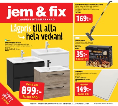 Jem & Fix reklamblad i vecka 5 sida 1