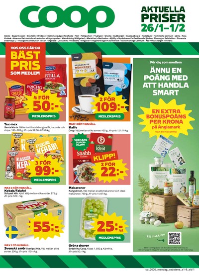 Coop reklamblad i vecka 5 sida 1