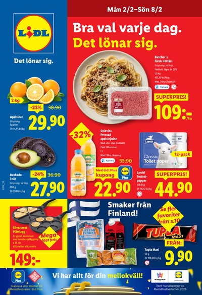 Lidl reklamblad. Giltig: 02/02/26 - 08/02/26