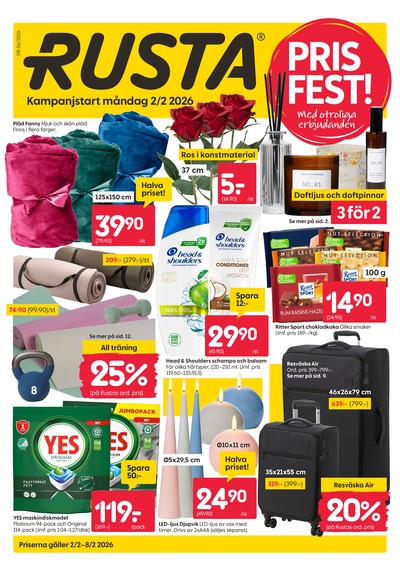 Rusta reklamblad. Giltig: 02/02/26 - 08/02/26