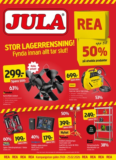 Jula reklamblad. Giltig: 29/01/26 - 25/02/26