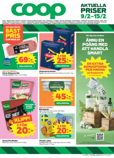 Coop reklamblad. Giltig: 09/02/26 - 15/02/26