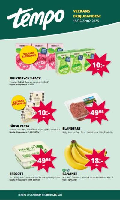 Tempo reklamblad i vecka 8 sida 1