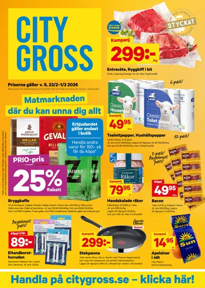 City Gross reklamblad i vecka 9 sida 1