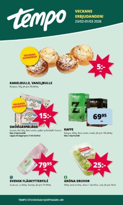 Tempo reklamblad i vecka 9 sida 1