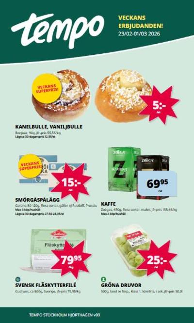 Tempo reklamblad i vecka 9 sida 1